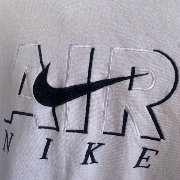 Vintage 90s Nike Air embroidered center swoosh spell out Hoodie Size XXL - Picture 3 of 9